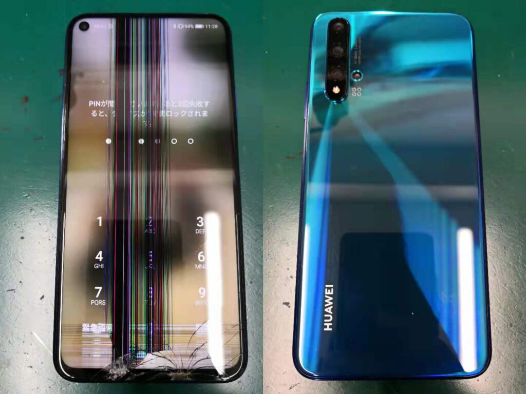 HUAWEI nova 5T 即日画面修理 新宿】映らない 表示されない 液晶破損